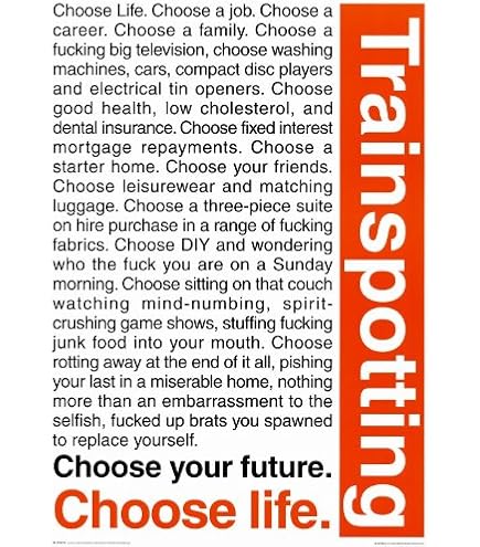 Amazon.com: 27 x 40 Trainspotting Movie Poster: Posters & Prints